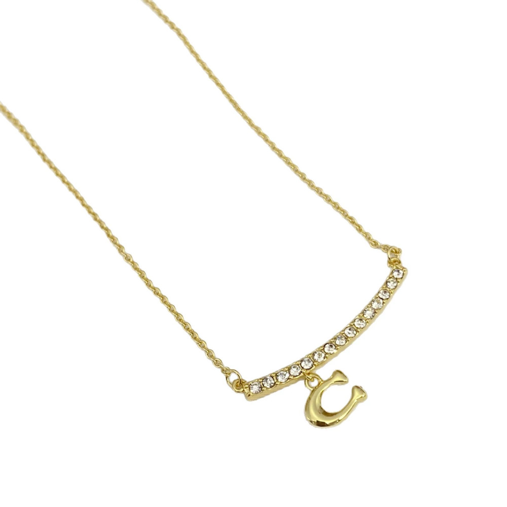Coach Rhinestone Letter Pendant Necklace - Picture 5 of 6